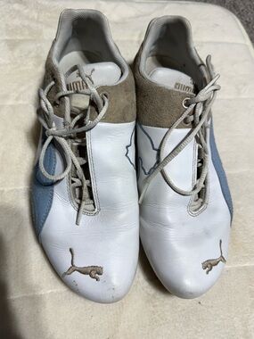 Womens Puma Future Cat Vintage White & Beige Casual Sneakers sise 9.5
